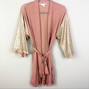Sequin sleeve cover up or robe